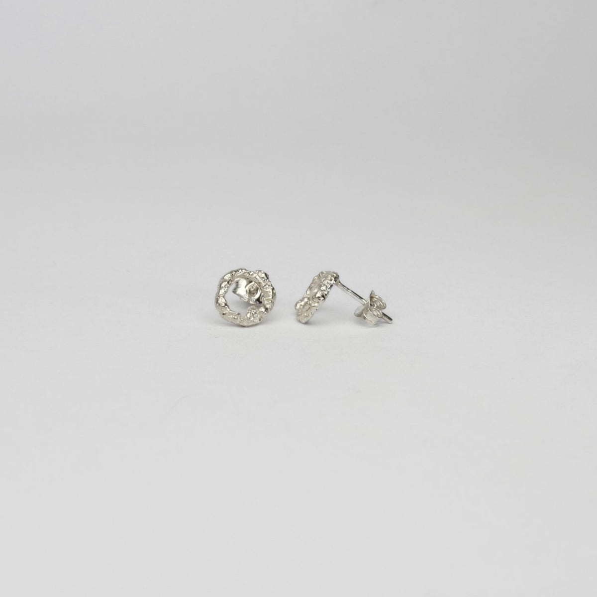 Silver coral studs by Blae Maddrell