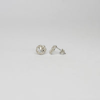 Silver coral studs by Blae Maddrell