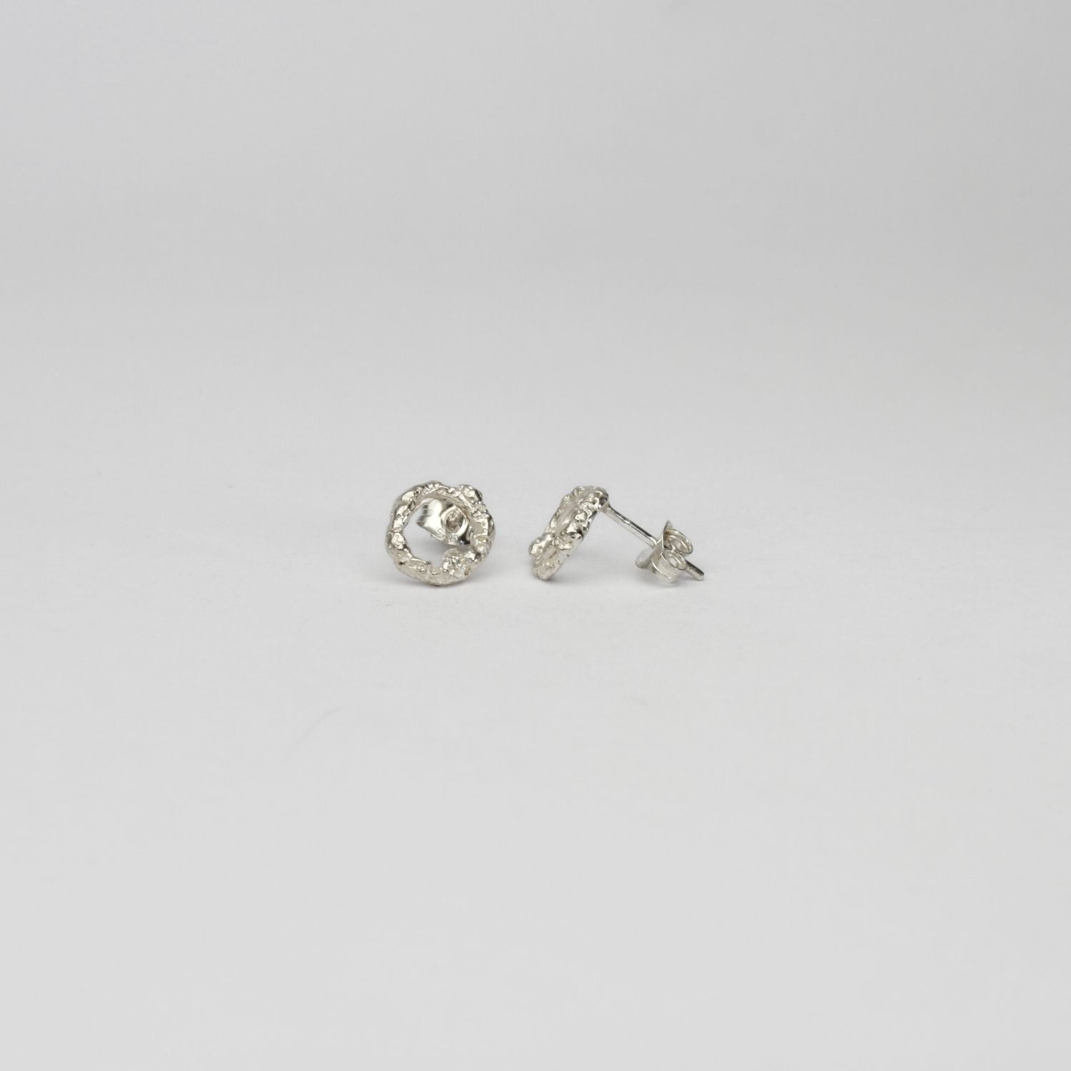 Silver coral studs by Blae Maddrell