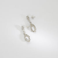 Silver herkimer diamond seafoam drop earrings by Blae Maddrell