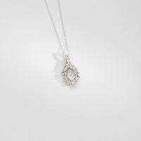 Silver herkimer diamond seafoam pendant by Blae Maddrell