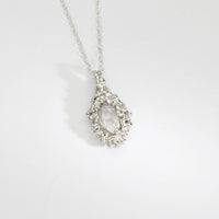 Silver herkimer diamond seafoam pendant by Blae Maddrell