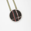Necklace - medium embroidered & beaded with glass beads on cotton by Beatrice Mayfield