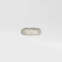 Silver sand band with Australian sapphire by Blae Maddrell