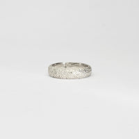 Silver sand band with Australian sapphire by Blae Maddrell