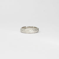 Silver sand band with Australian sapphire by Blae Maddrell