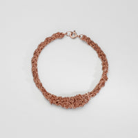 Crochet to rope graduate bracelet silver rose gold plated by Sabine Roth