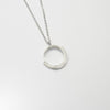 Brushstroke Collection: Small Silver Pendant