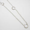 3 full brushstrokes silver 32" necklace