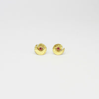 18ct gold & ruby stud earrings by Charmian Ottaway