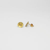 18ct gold spiral stud earrings by Charmian Ottaway