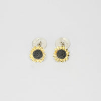 Sunflower silver & gold plated cufflinks by Charmian Ottaway