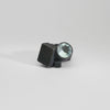 Round aquamarine black silver ring by Chris Boland