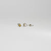 Yellow sapphire silver studs by Chris Boland