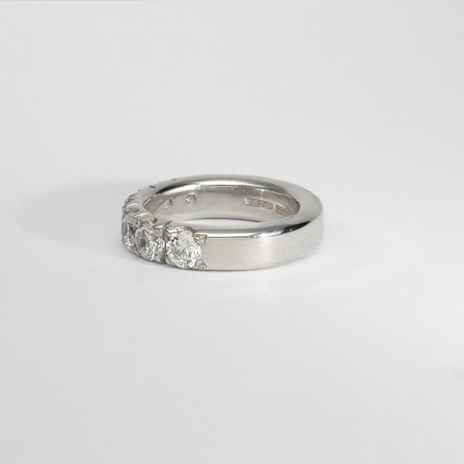 Chunky silver ring  with CZ's by Charmian Ottaway