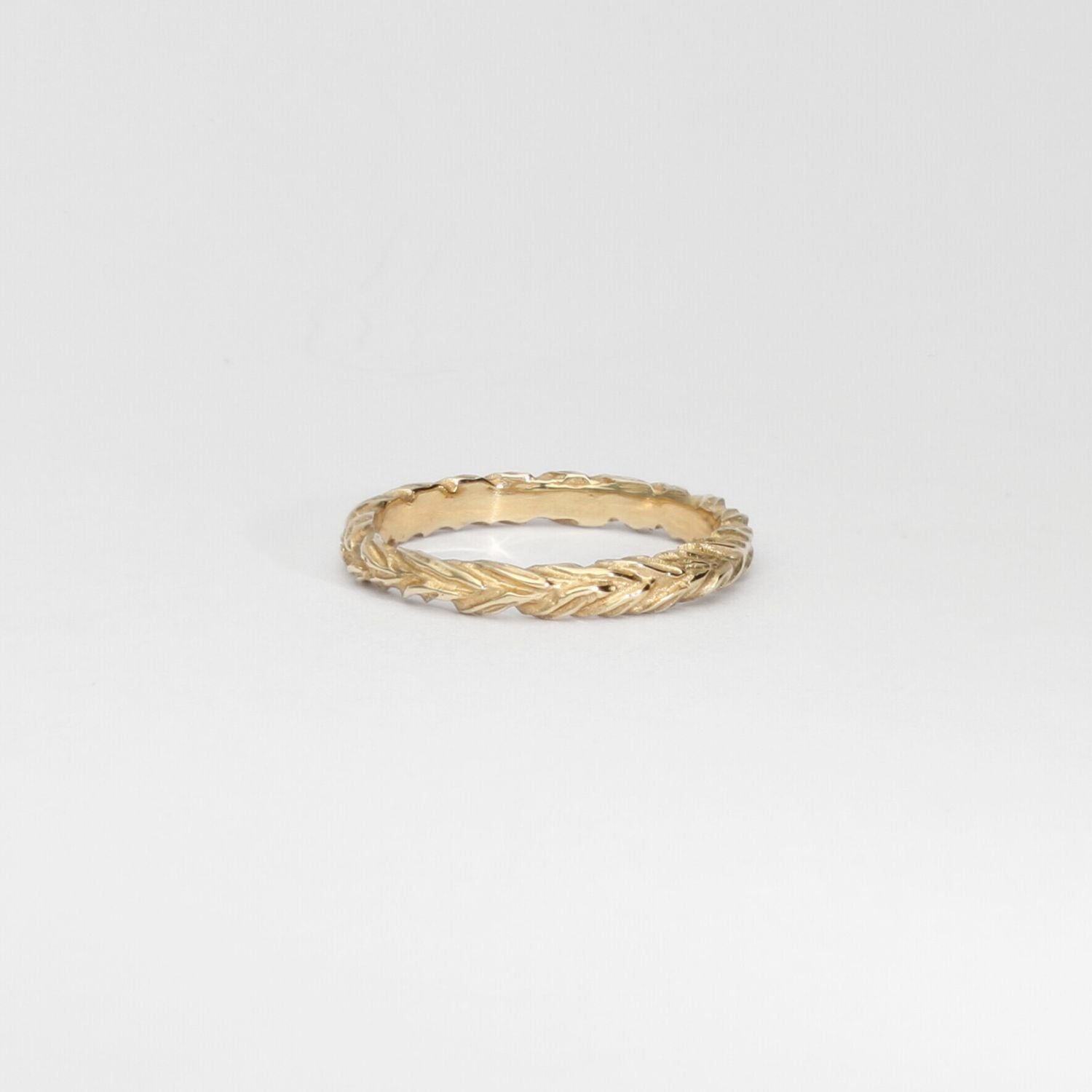 9ct gold Spelt ring by Charlotte Rowenna