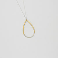 Teardrop 2 tone pendant silver with 22ct gold plating by Charlotte Reid