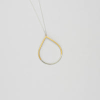 Teardrop 2 tone pendant silver with 22ct gold plating by Charlotte Reid