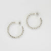 Silver fisherman's rope hoops by Charlotte Rowenna