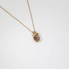 9ct gold pendant with sapphire and diamonds by Charlotte Rowenna