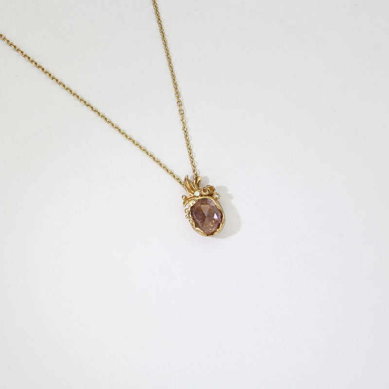 9ct gold pendant with sapphire and diamonds by Charlotte Rowenna