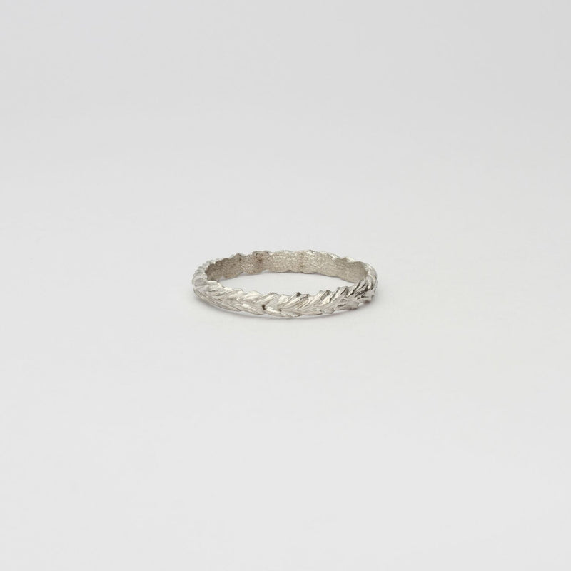 Silver spelt ring by Charlotte Rowenna