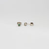 14ct white gold studs with green sapphires by Charlotte Rowenna