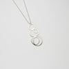 Pebble stack silver necklace by Polished Grey