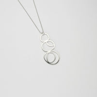 Pebble stack silver necklace by Polished Grey