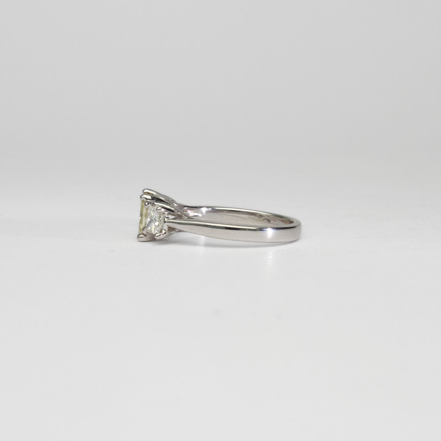 18ct white gold ring with yellow diamond and diamonds by Duncan Eves