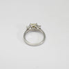 18ct white gold ring with yellow diamond and diamonds by Duncan Eves