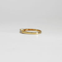 18ct gold ring with princes cut diamonds by Duncan Eves