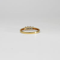 18ct gold ring with princes cut diamonds by Duncan Eves