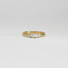 18ct gold ring with princes cut diamonds by Duncan Eves
