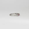 18ct white gold ring with pink sapphires and diamonds by Duncan Eves