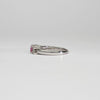 18ct white gold ring with pink sapphire and diamonds by Duncan Eves