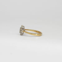 18ct gold oval diamond cluster ring by Duncan Eves