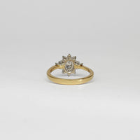 18ct gold oval diamond cluster ring by Duncan Eves