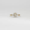 18ct gold oval diamond cluster ring by Duncan Eves