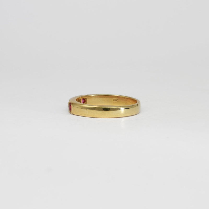 18ct gold ring with rubies and diamonds by Duncan Eves