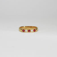 18ct gold ring with rubies and diamonds by Duncan Eves