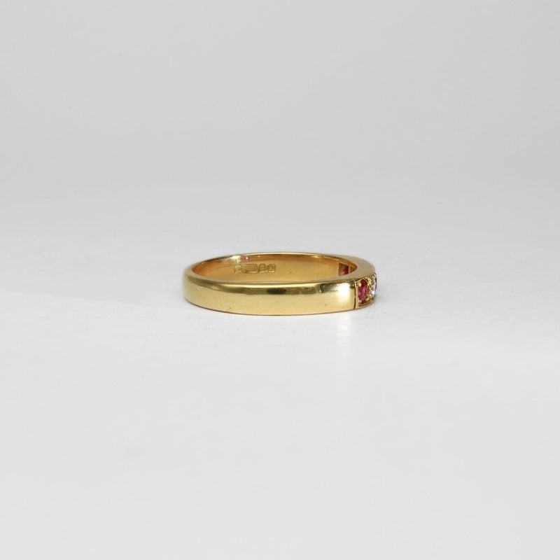 18ct gold ring with rubies and diamonds by Duncan Eves