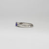 18ct white gold ring with tanzanite and diamonds by Duncan Eves