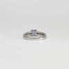 18ct white gold ring with tanzanite and diamonds by Duncan Eves