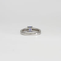 18ct white gold ring with tanzanite and diamonds by Duncan Eves