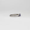 18ct white gold ring with tanzanite and diamonds by Duncan Eves