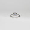 18ct white gold ring with tanzanite and diamonds by Duncan Eves
