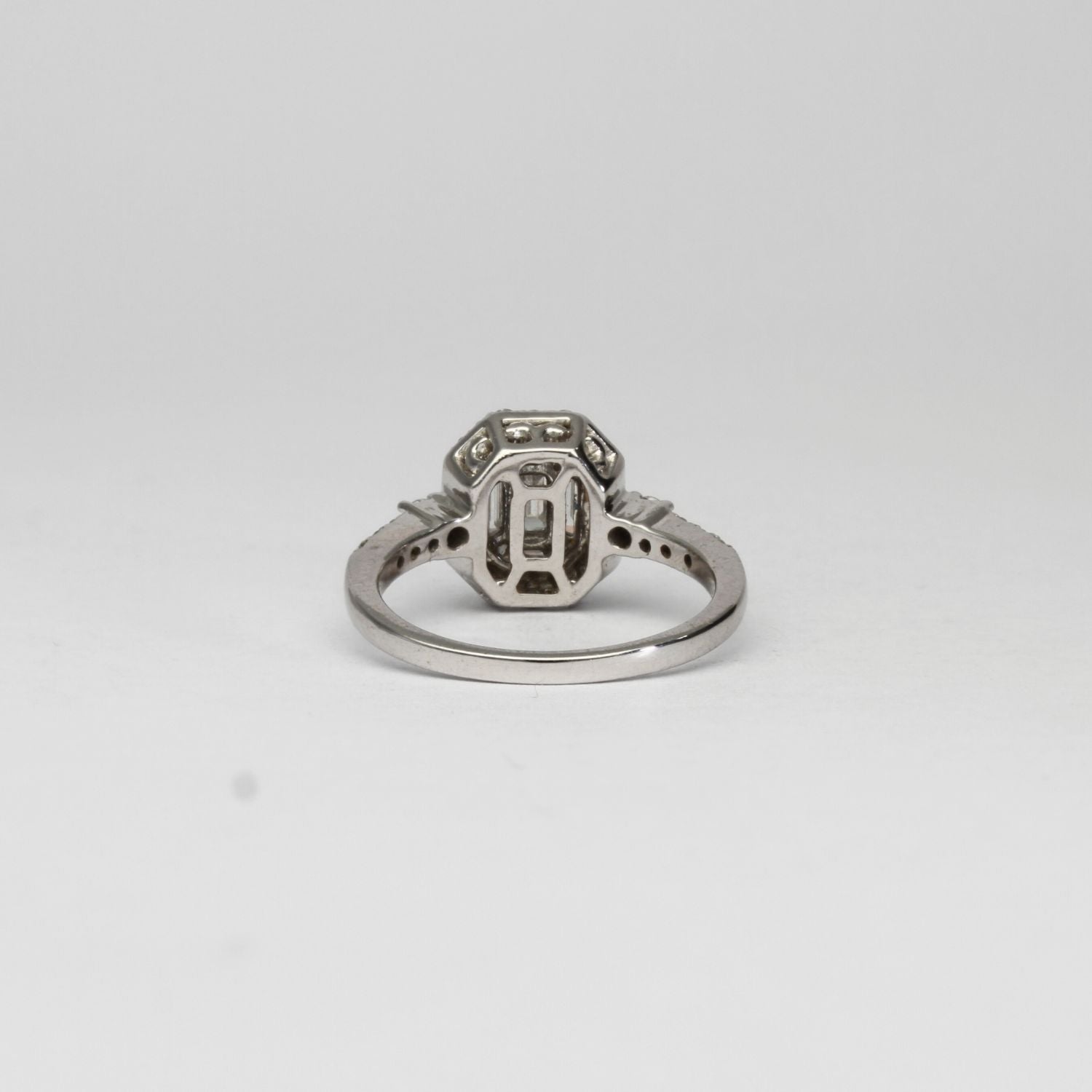 18ct white gold diamond cluster ring by Duncan Eves