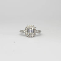18ct white gold diamond cluster ring by Duncan Eves