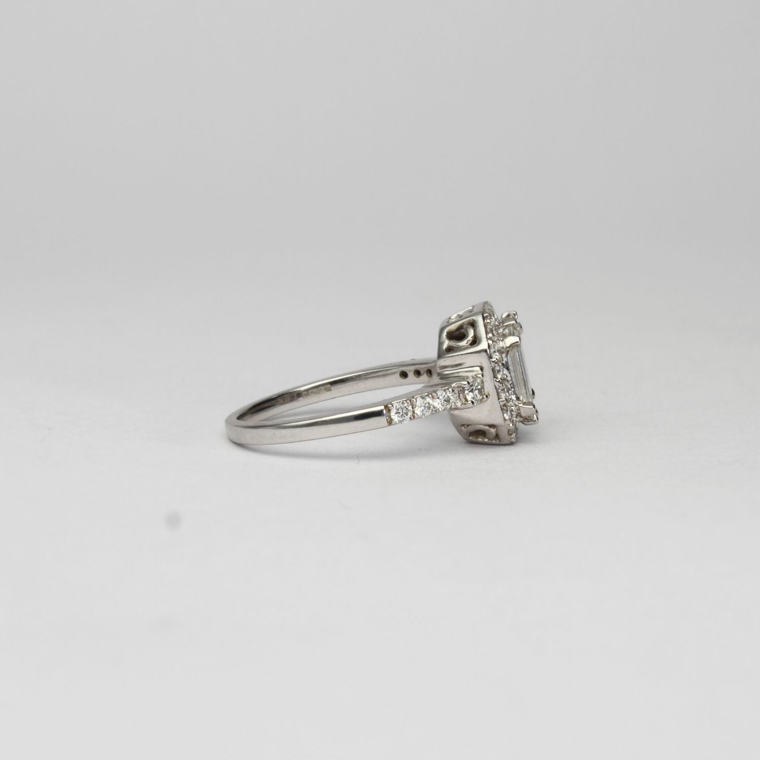 18ct white gold diamond cluster ring by Duncan Eves